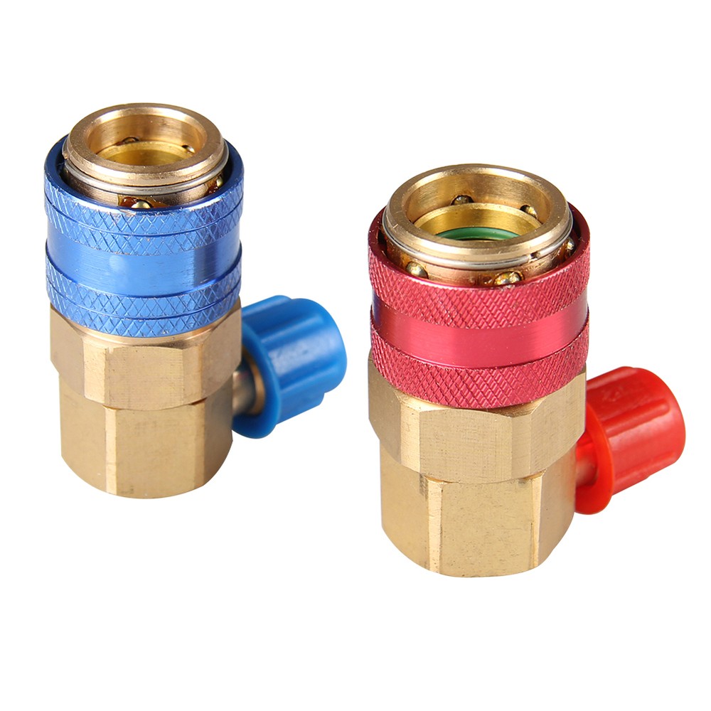 AC Manifold Gauge Hose Conversion Quick High&Low Adapter Fitting Coupler Kit