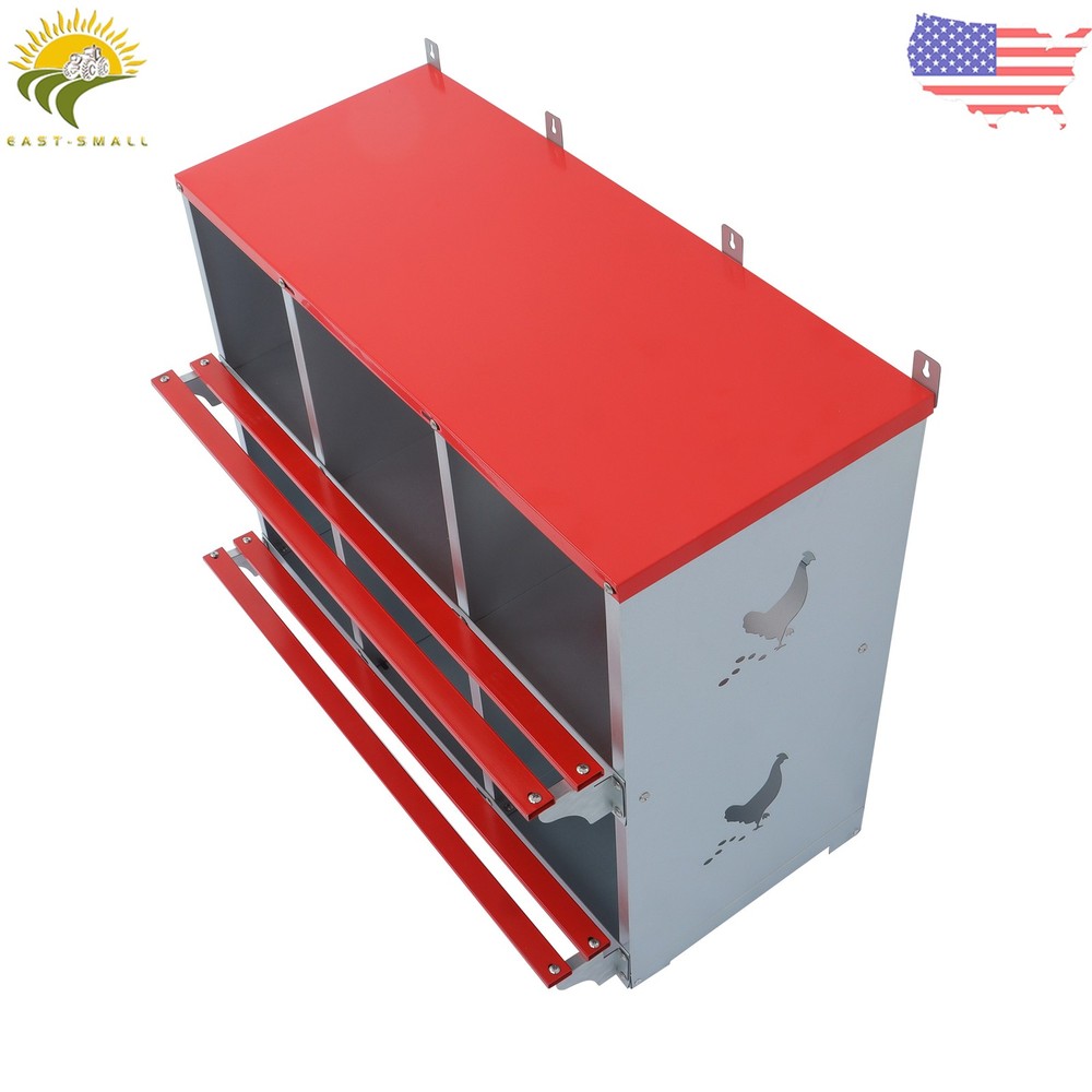 Chicken Laying Boxes 6 Compartment Nesting Boxes for Chickens Galvanized Steel