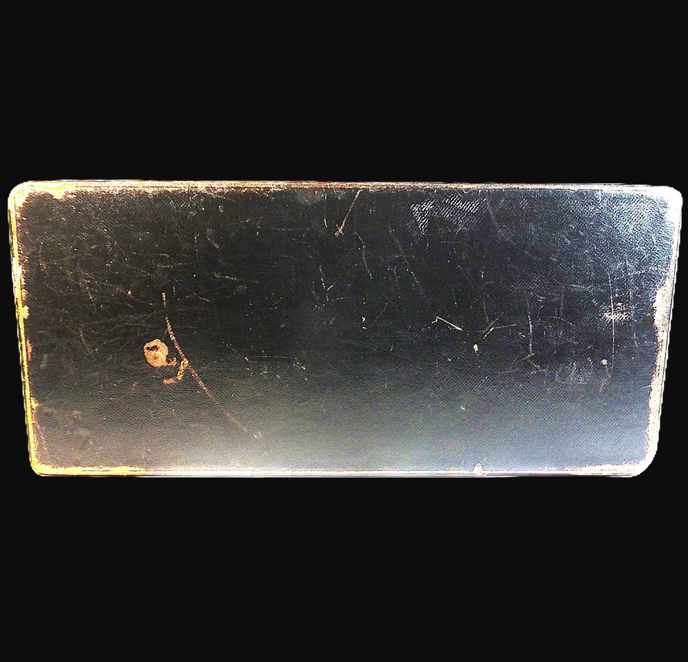 SUPERB SILVER MOUNTED LEATHER STATIONARY BOX by WILLIAM COMYNS - 1908