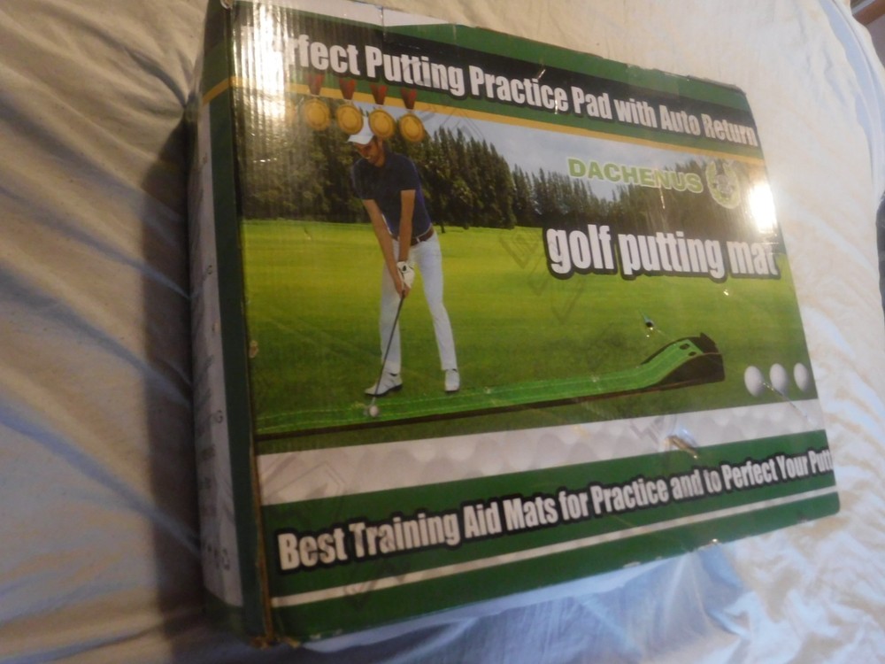 DACHENUS Perfect Putting Practice Pad with Auto ReturnGolf Putting Mat