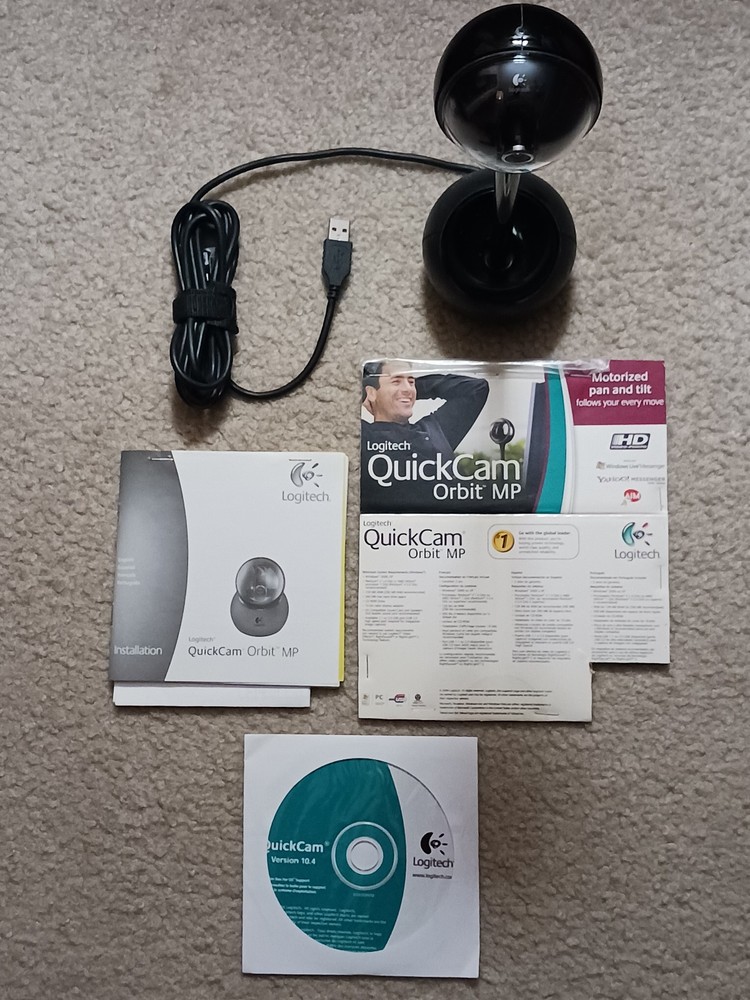 LOGITECH QuickCam Orbit MP Webcam with 1.3 MP Video, Microphone & 6ft USB Cable