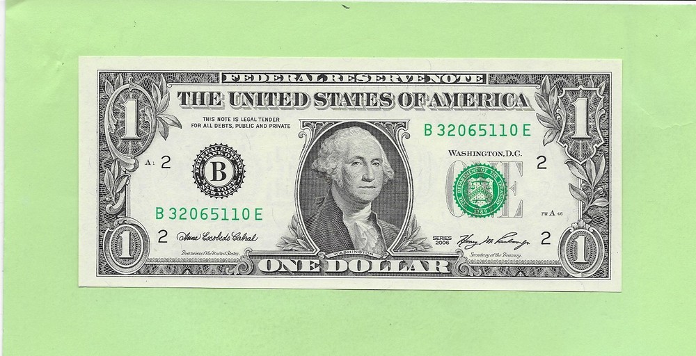 2006 ..UNCIRC $1  B 3206 5110 E  .... 2006  $1  B-E      NICE NOTE    FRN
