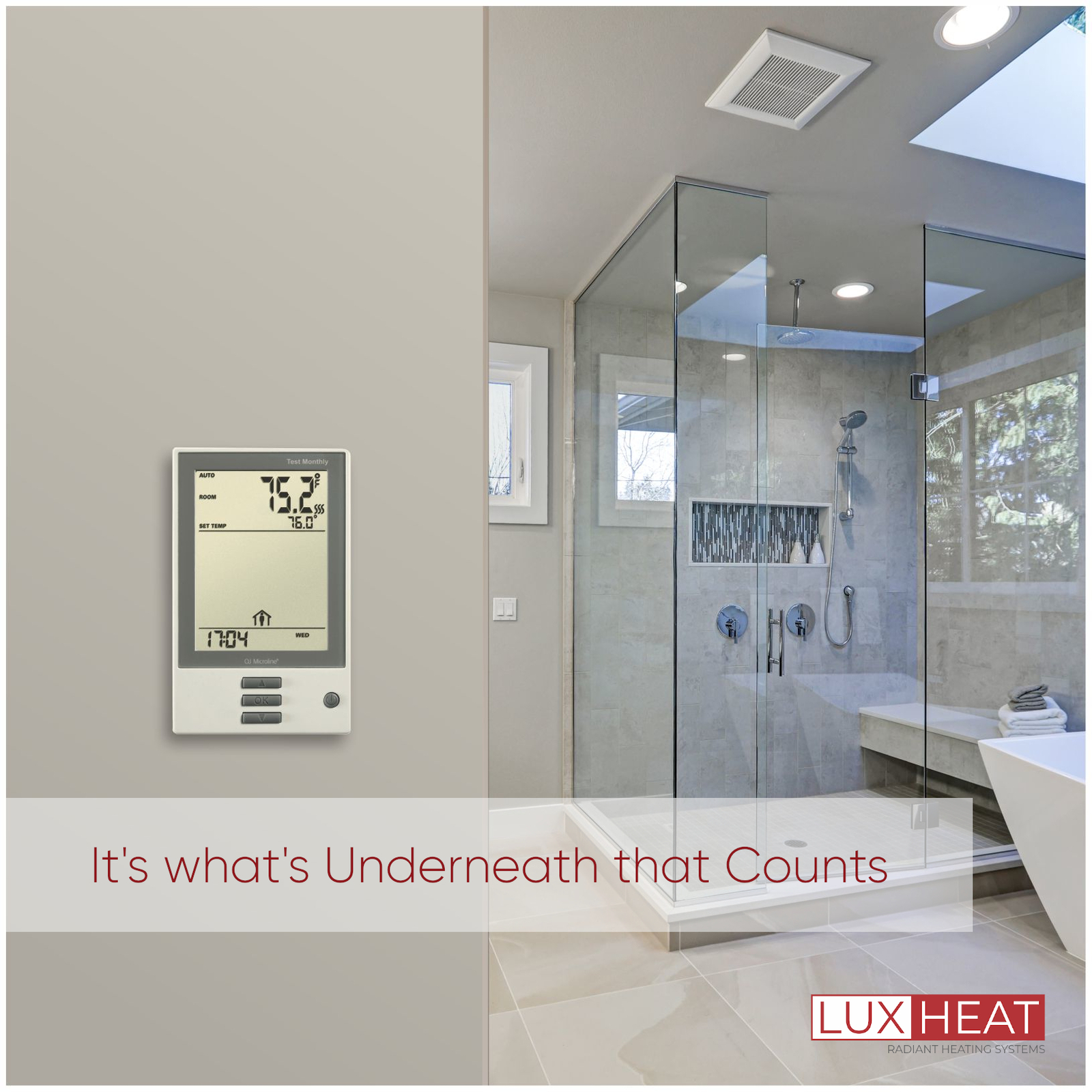 OJ Microline UDG-4999 Programmable Floor Heating Thermostat with Class A GFCI