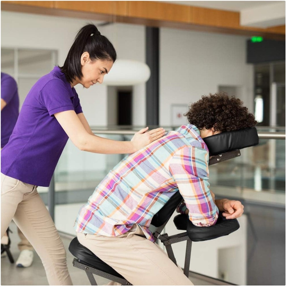 Portable Massage Chair with Adjustable Face Cradle