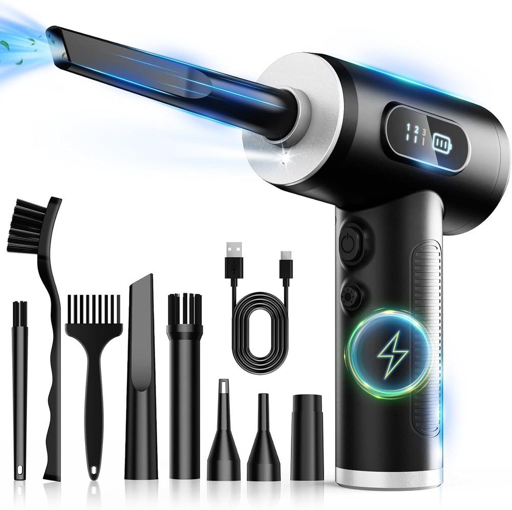Rechargeable Electric Air Duster with LED Light