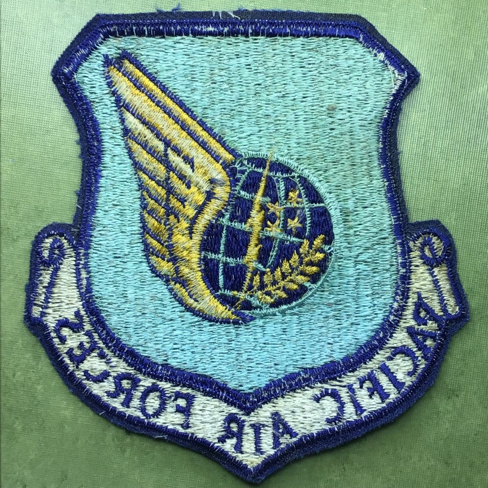 Original 1960's Blue Border USAF Pacific Air Forces Patch