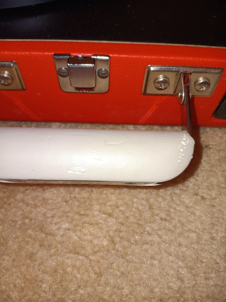 Crosley Bluetooth Suitcase Record Player Orange RCA & Headphone Outputs