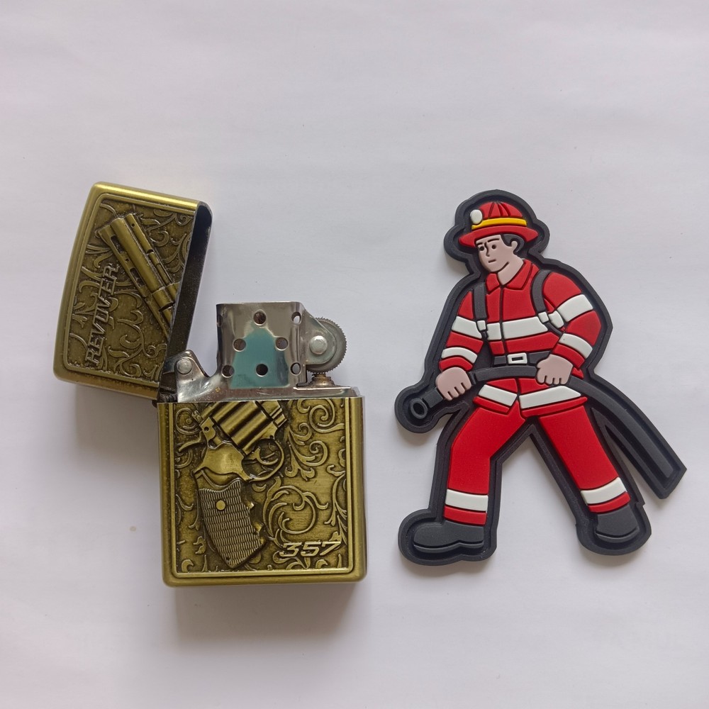 Fireman Action Figure Firefighter Patch Feuerwehr - for Vests & Bag Jacket