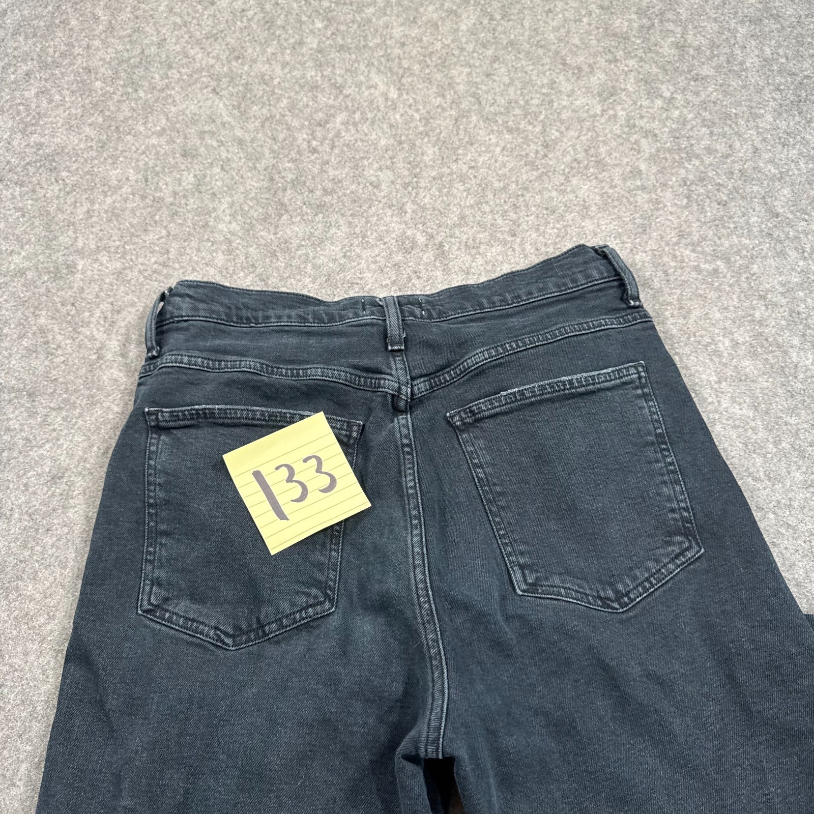 AGoldE Realm Black Denim Pinch Waist High Rise Kick Jeans Women's Size 30