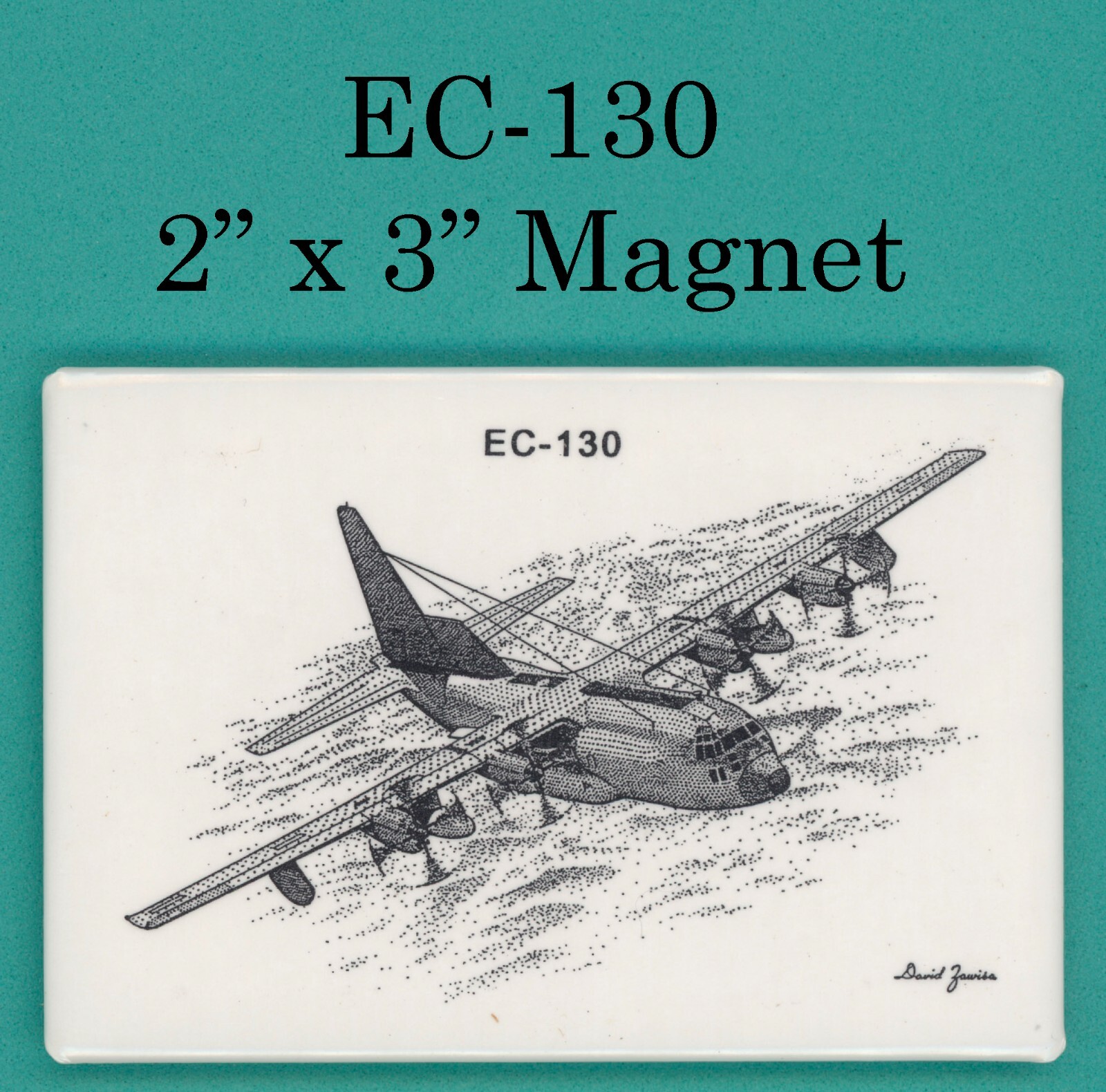 EC-130 Hercules Plane Electronic Warfare Magnet 2" x 3" Collectible