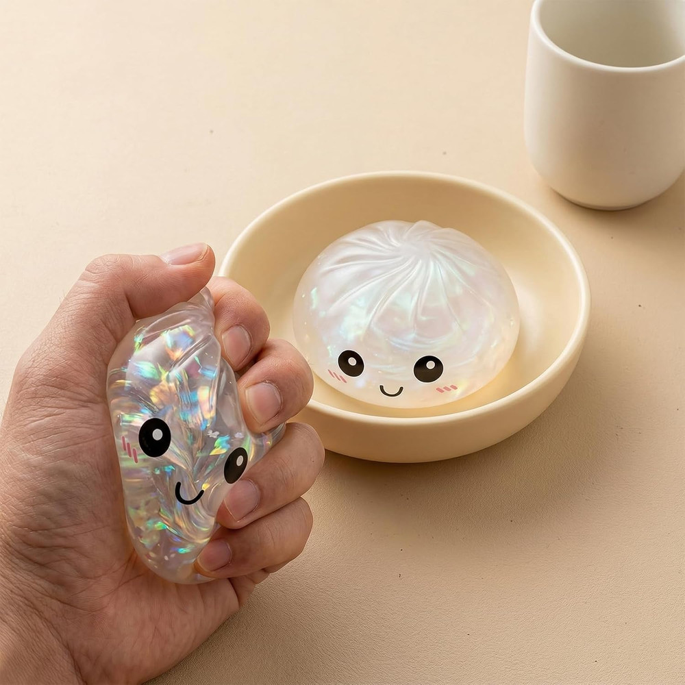Glitter Dumpling, Glitter Dumpling Squishy with Box (Blue)