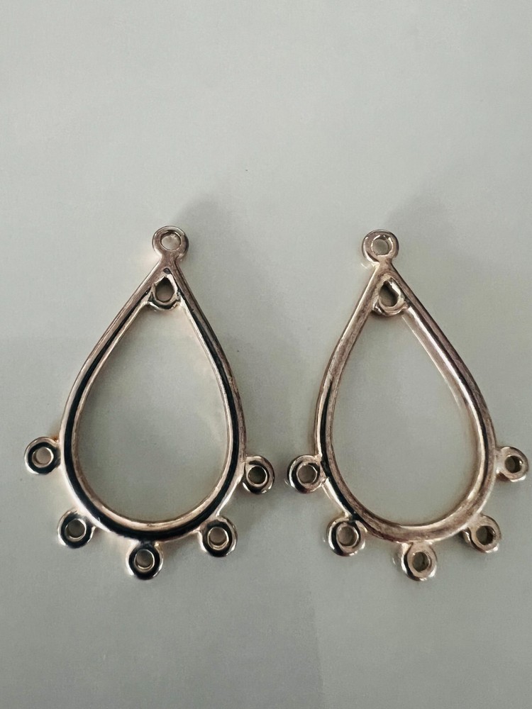 Silver earring findings lot