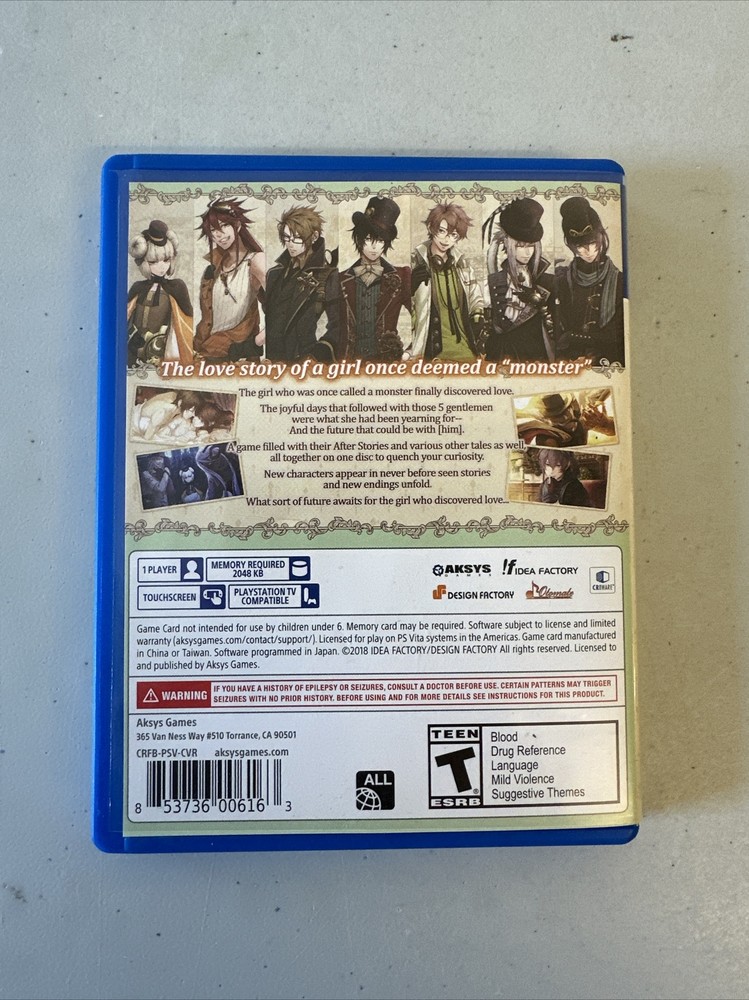 Code: Realize Future Blessings - PS Vita - OEM Case Only - No Game