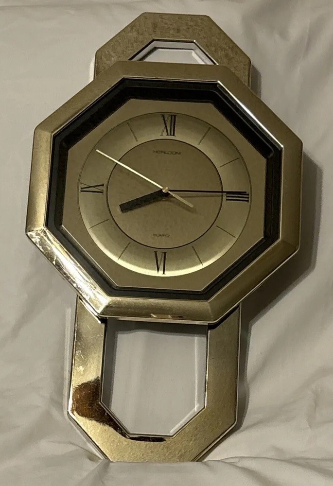 Heirloom - Quartz Wall Clock With Regulator On Bottom, Battery Run UNTESTED