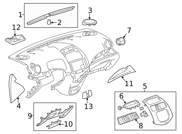 Switchblade Silver Metallic Passenger Side Instrument Panel Trim Plate Applique