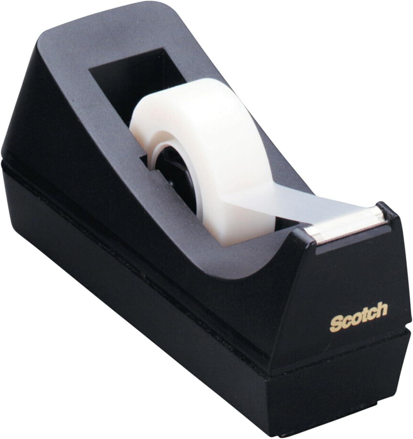 Scotch Desktop Tape Dispenser, Black, 2.7 in. x 2.7 in. x 6.4 in., 1 Tape Dispen