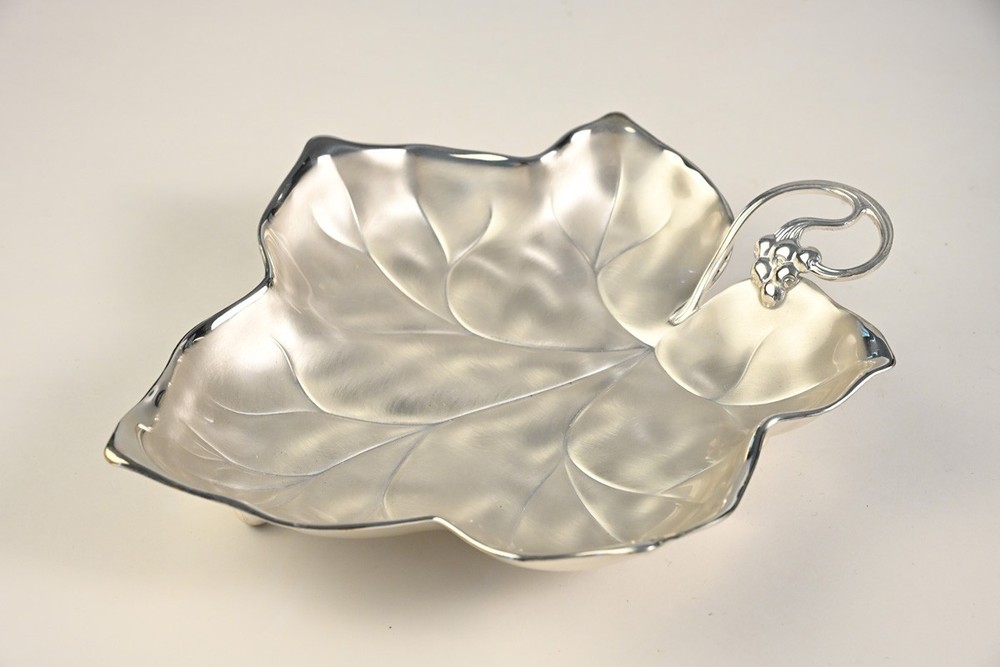 WMF Ikora Silver Plated Grape Leaf Dish Vintage German Metalware New in Box
