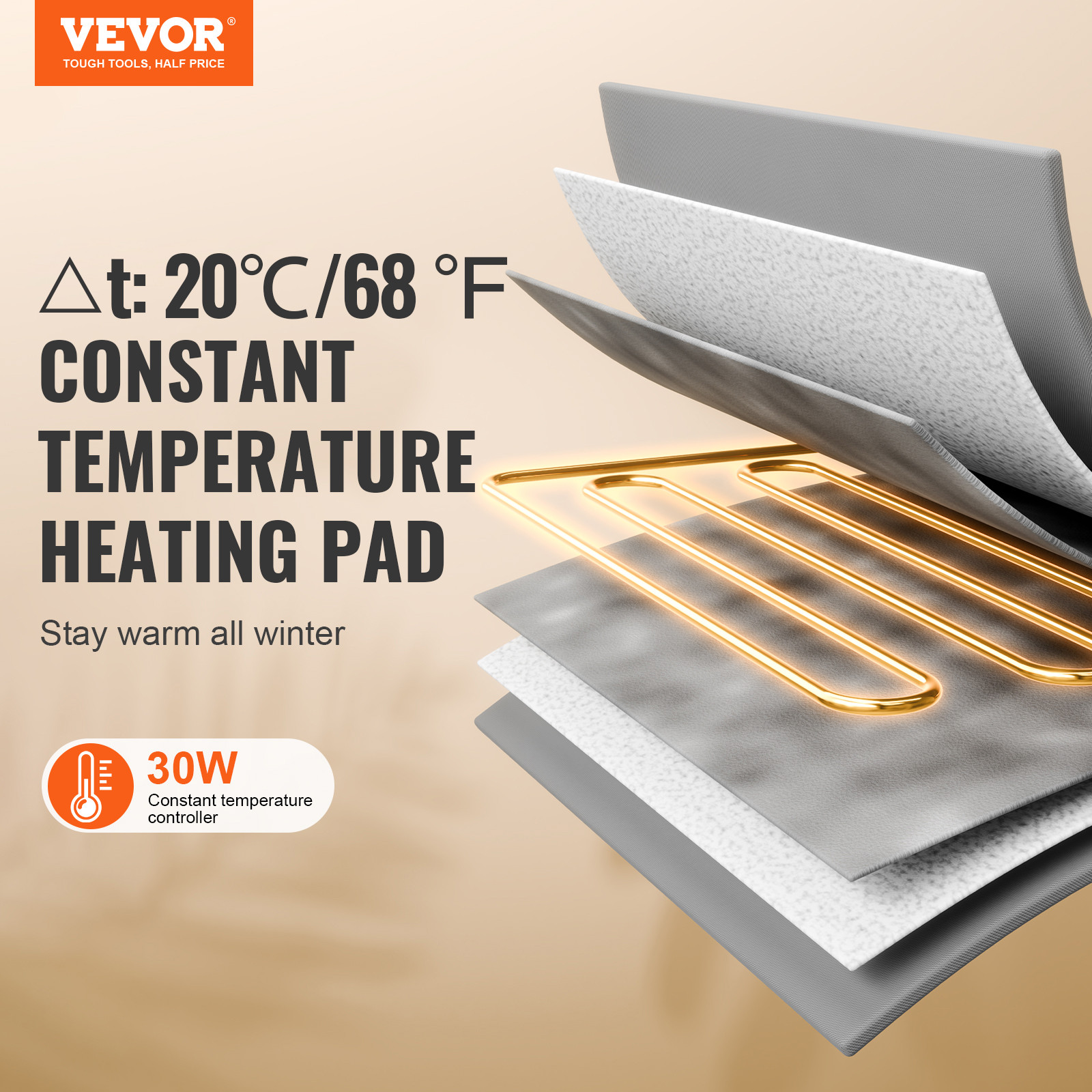 Elevated Heated Cat House Cuboid Kitty Shelter with Heated Pad Green (L)