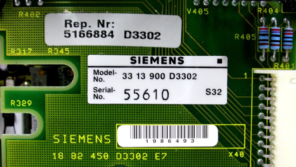 Siemens Control Module Model 33 13 900 D3302 7mA 60kV DC