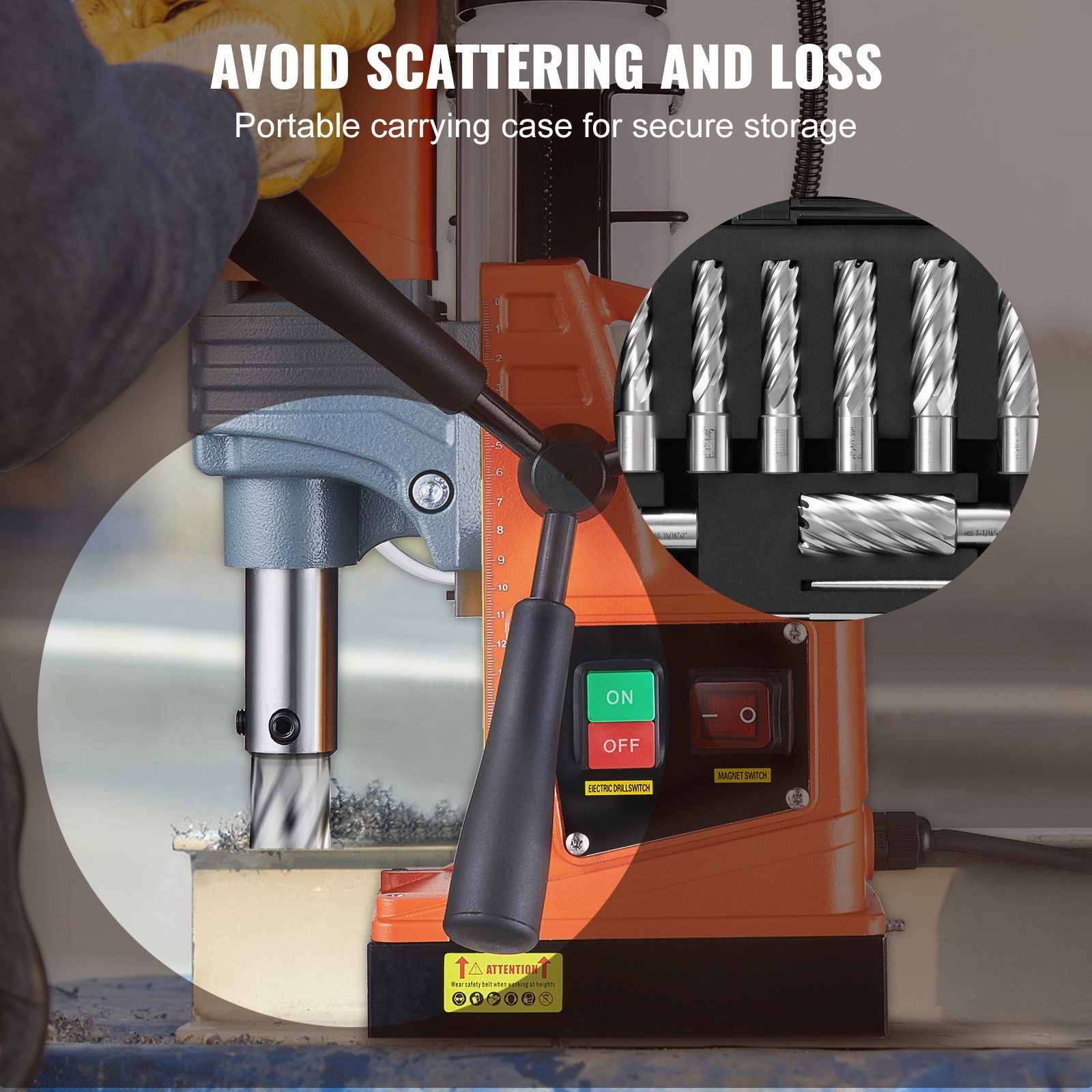 Uimoso Annular Cutter Set HSS Magnetic Drill Bits 13 PCS Weldon Shank 2" Depth