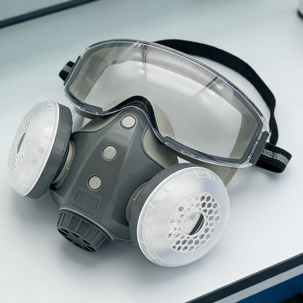 Dustproof integrated respirator Full Face Protective Filter with Goggles