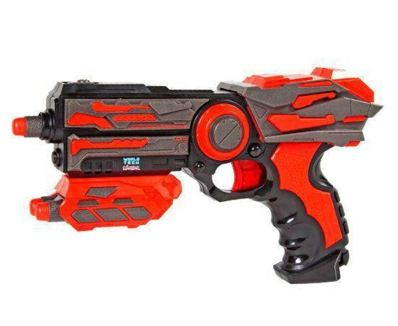 World Tech Warrior Spring Pump Swift Dart Blaster With 6 Blaster Darts