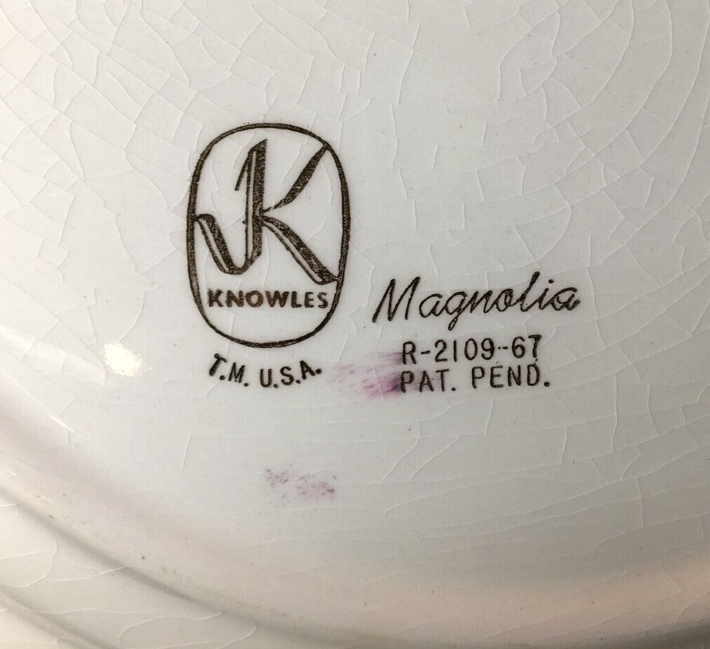 Vintage Earthenware Magnolia by EDWIN KNOWLES 24 pc Service for 4