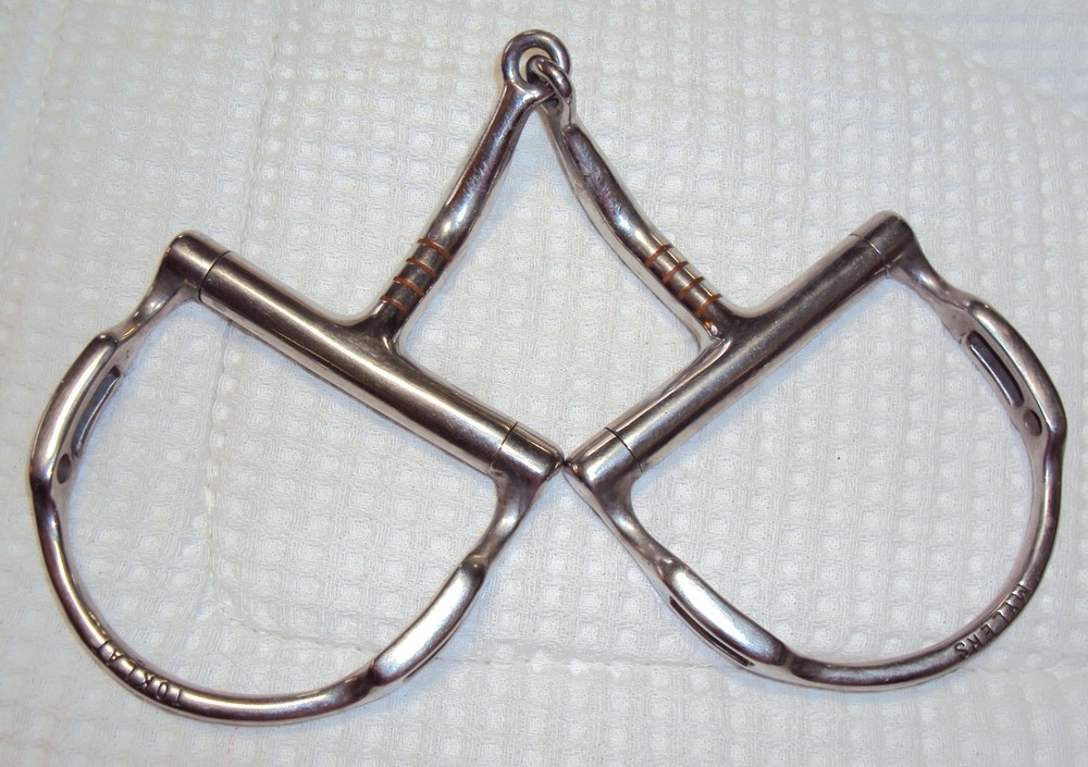 MYLER TOKLAT Eggbutt Snaffle Show Bits - Copper Bars/SS - Hooks - 5 1/4" - GREAT