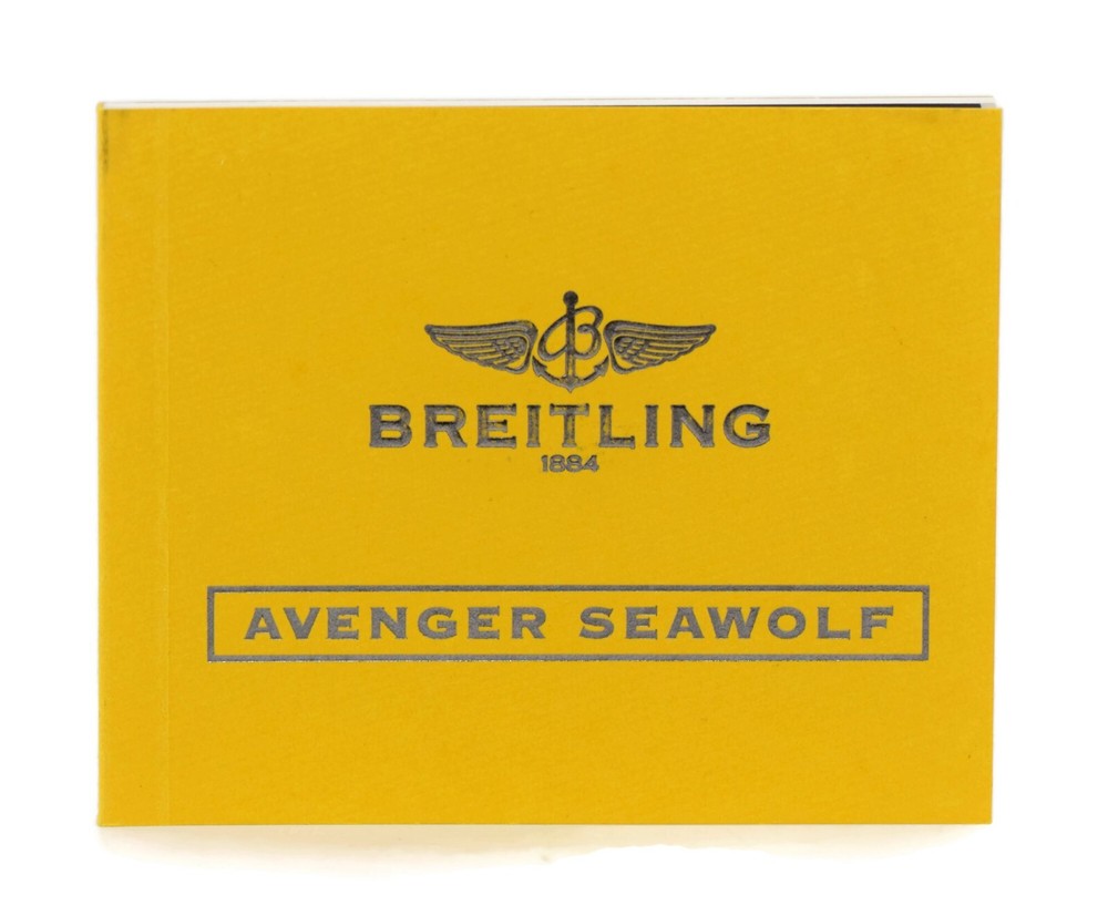 Breitling Avenger Seawolf Booklet Manual