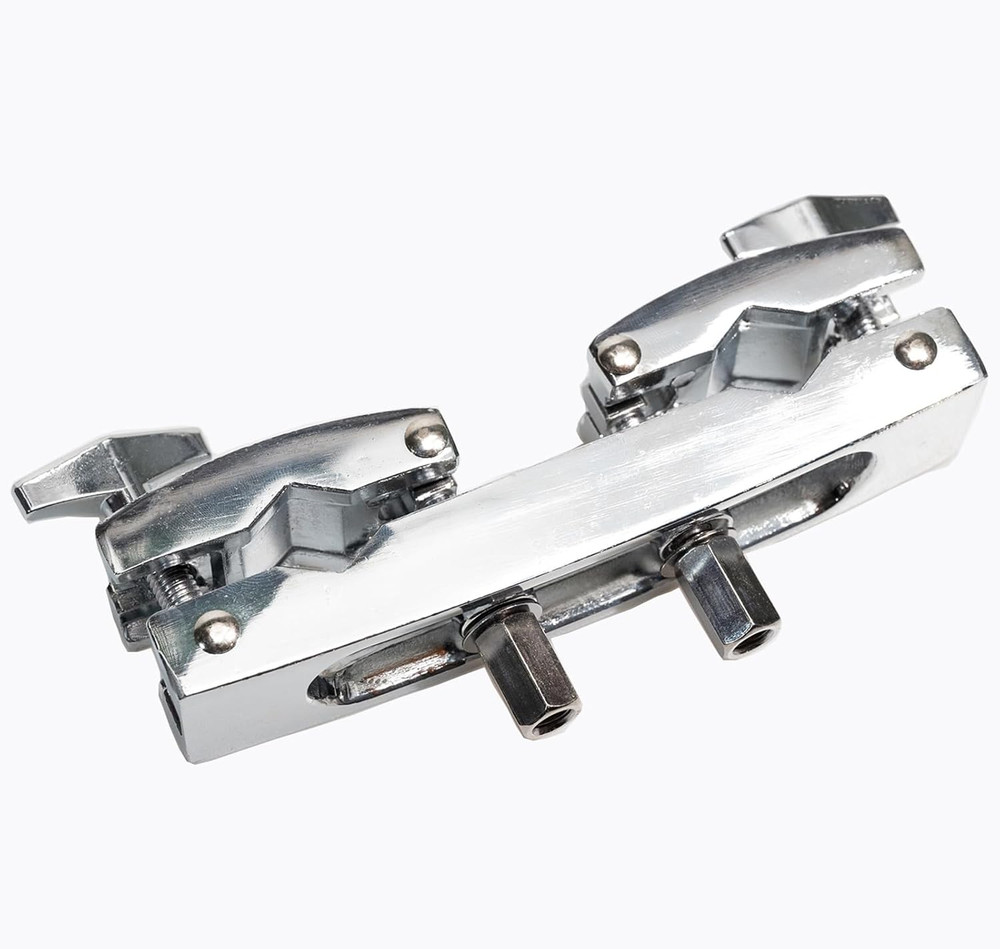 Silver Cymbal Stand Multi-Clamp, Drum Mounting Clamp Mount Holder, Adjustable Qu