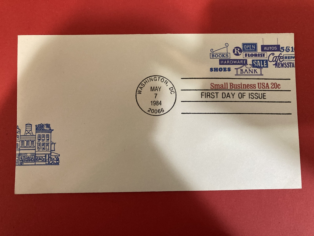 US U606. 20c. Small Business. #10 Plain FDC. 1984