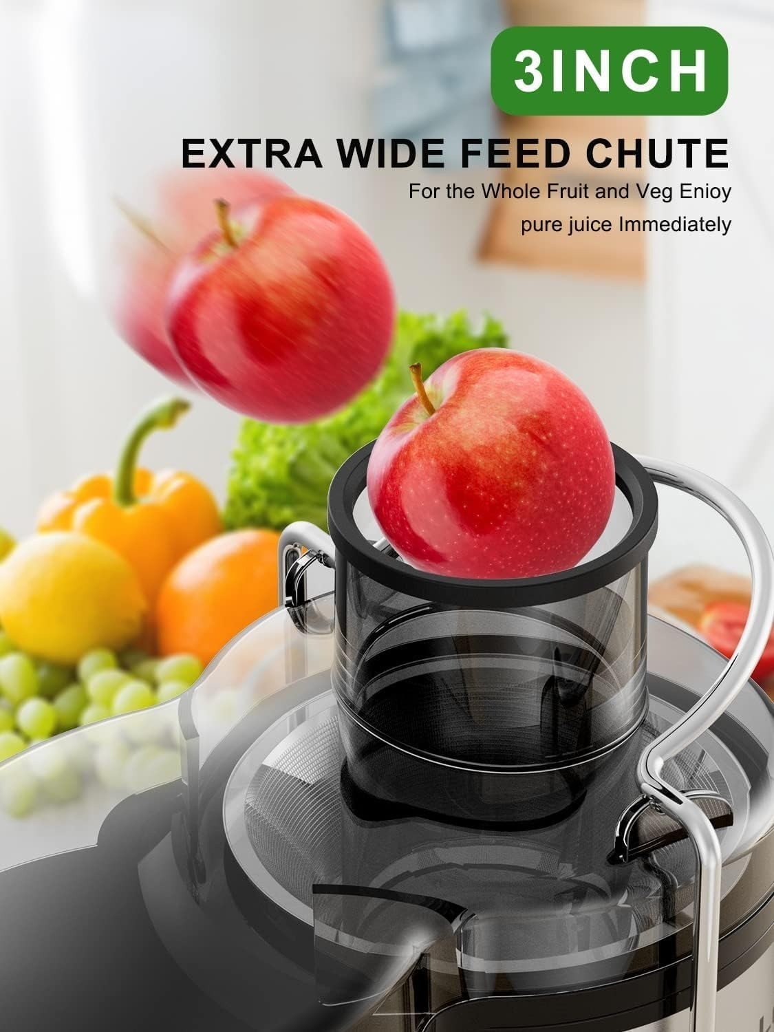 Extractor De Jugos Para Frutas Y Vegetales Acero Inoxidable Exprimidor De jugo