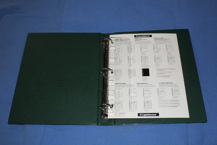Lighthouse GREEN Three Ring binder with dustcase  BlueLakeStamps  NEW
