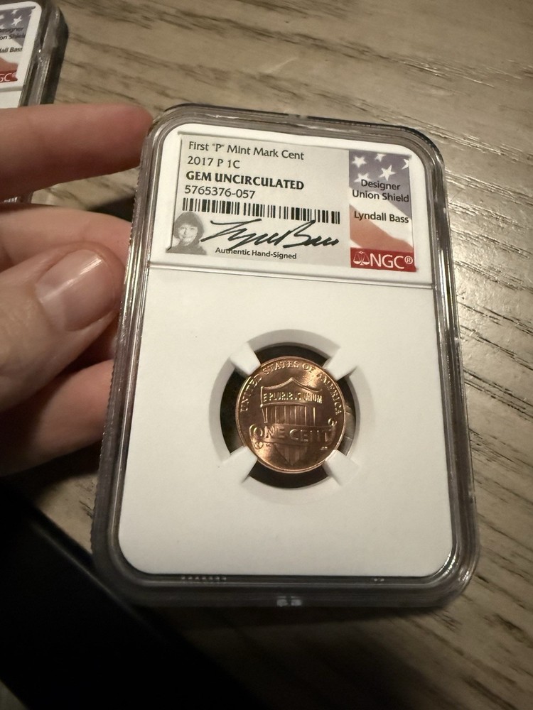 2017 Lincoln Shield Cent First 'P' Mint Mark NGC Gem Uncirculated RD