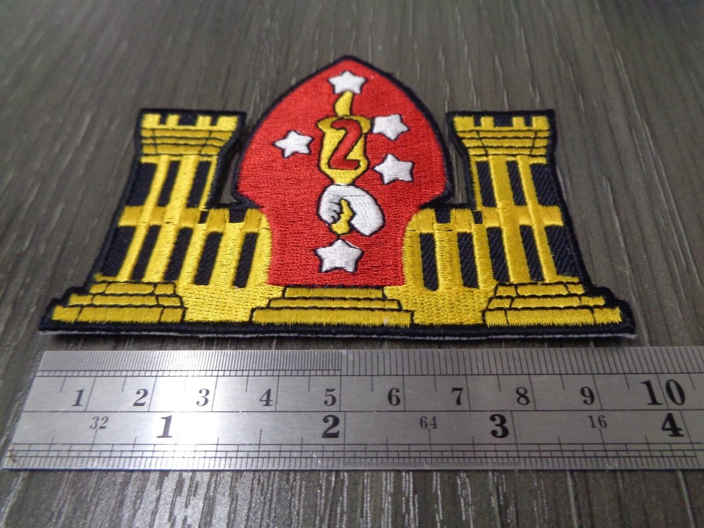 US MARINE 2ND ENGINEER BRIGADE PATCH USMC LARGE 3.5 INCH