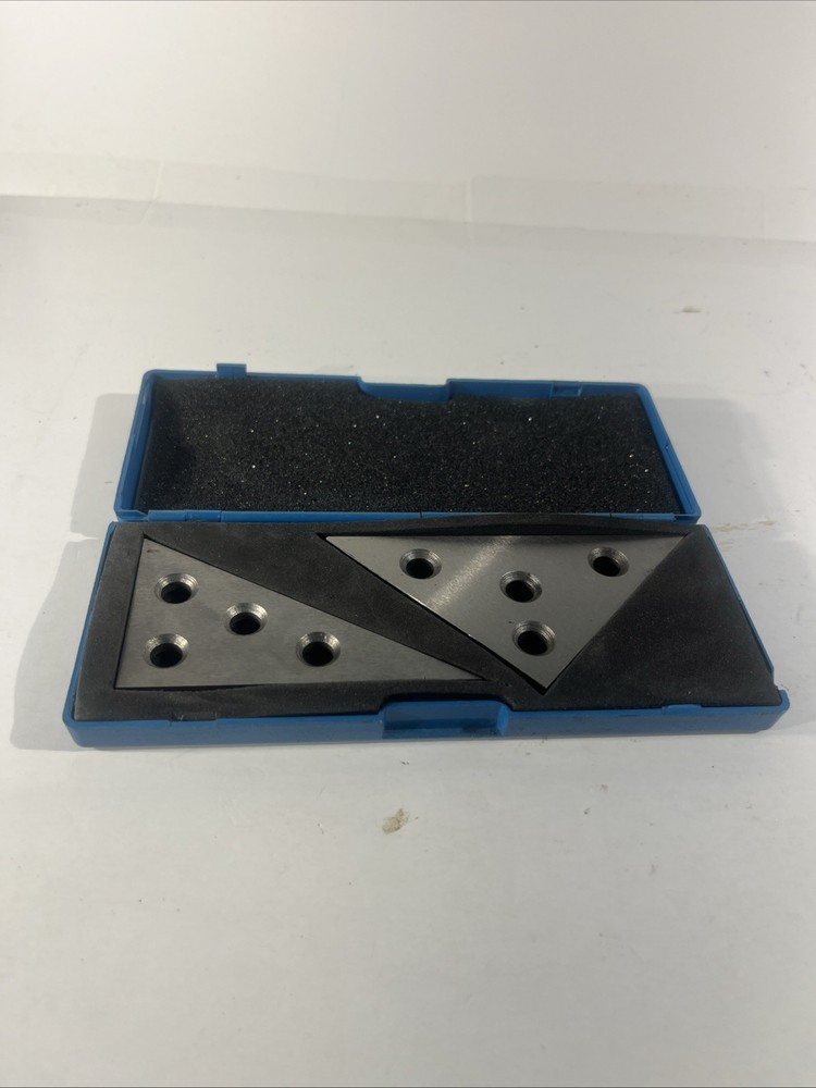 2 Pc Solid Precision 30-60-90 Degree Angle and 45-45-90 Degree Angle Plates