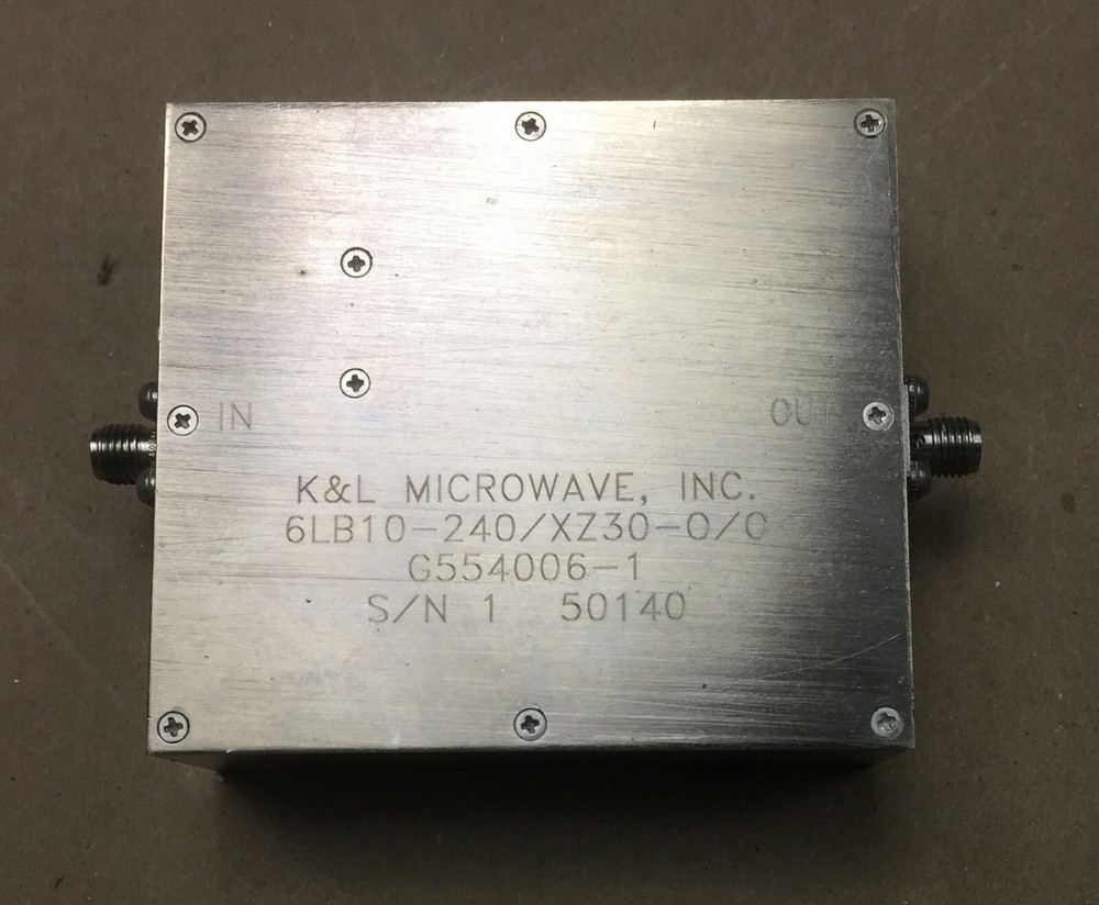 RF K&L MICROWAVE INC BANDPASS FILTER 6lb10-240/XZ30