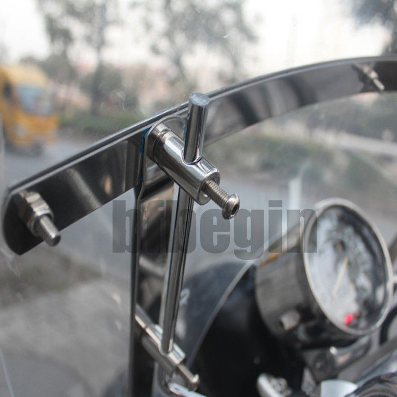 23"x21"Large Clear Motorcycle Windshield Windscreen Universal 7/8''1'' Handlebar