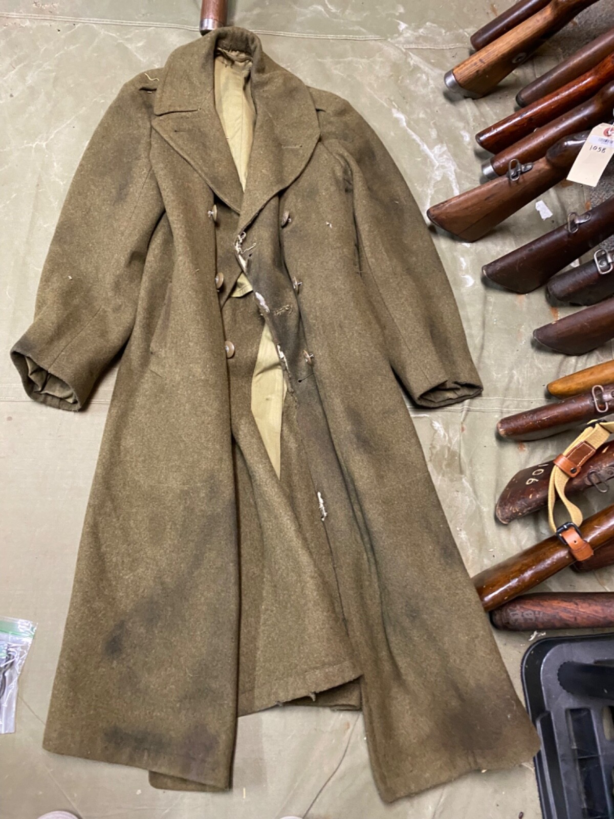 ORIGINAL WWII US ARMY WINTER M1938 GREATCOAT OVERCOAT- LARGE 44R