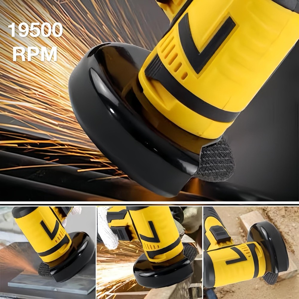Cordless Electric Angle Grinder, Handheld Mini Tile Cutter Tool, Rechargeable...