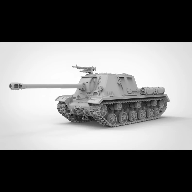 3D Printed Kit 1/72/87 Soviet ISU-122S Heavy Self-Propelled Cannon Model