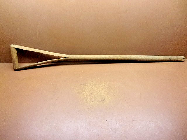 Primitive Hand Made Split Wooden Tool Handle 38" Long for Re-Purpose Cane Dibble