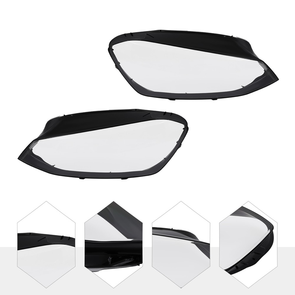 Clear Headlight Lens Covers for 2014-2017 VW Golf 7 - Durable Replacement Pair