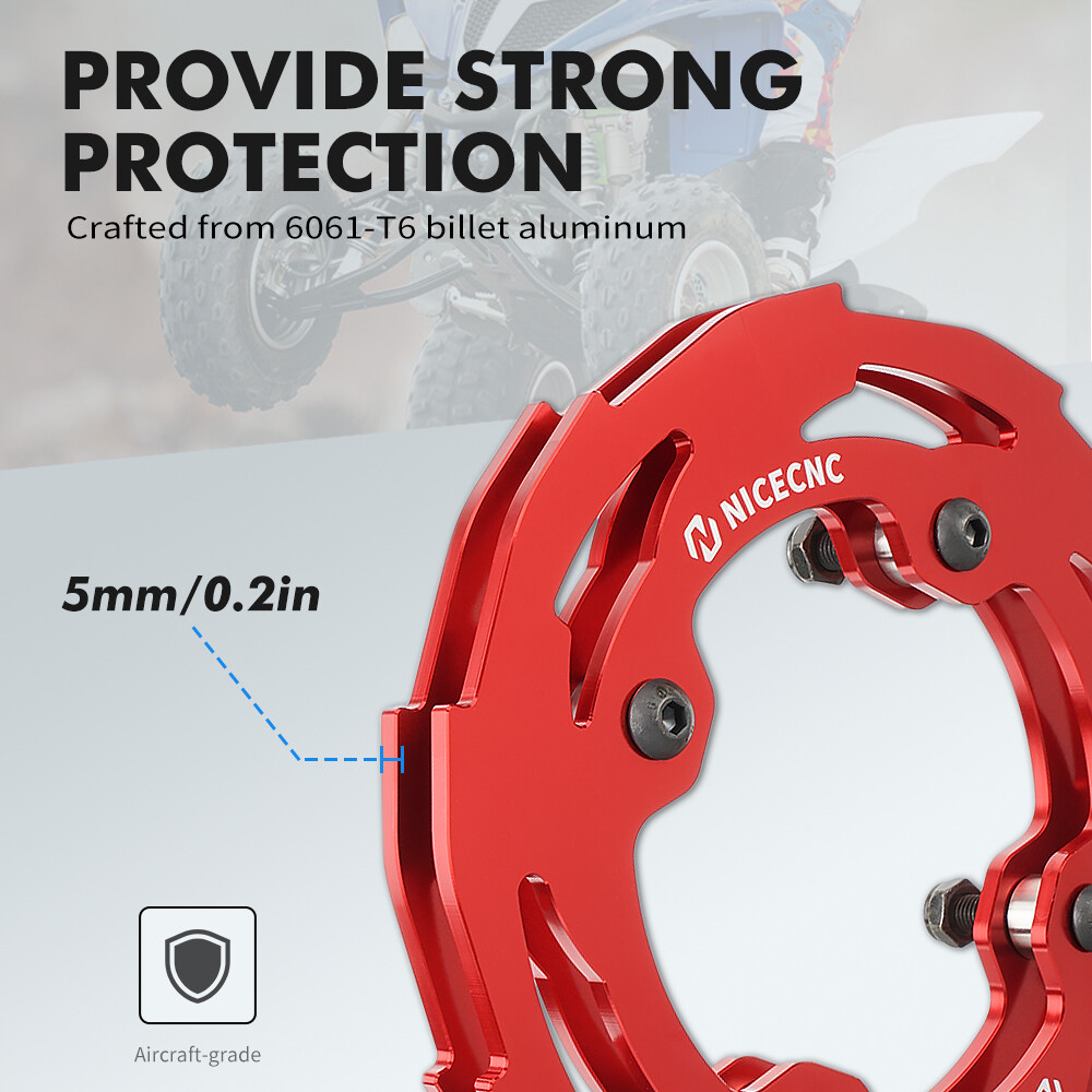 NICECNC Rear Dual Sprocket Guards Protector For Yamaha YFZ450R #5TG-25438-10-00