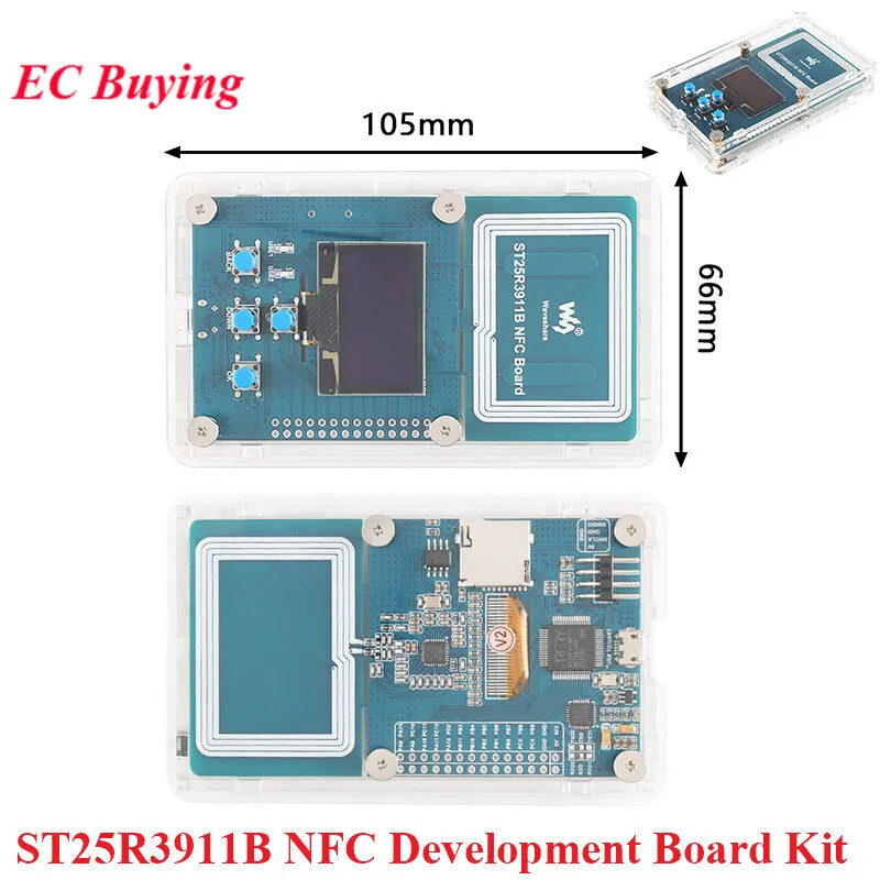 NFC Development Board Kit, Reader Controller, ST25R3911B with OLED Screen SPI