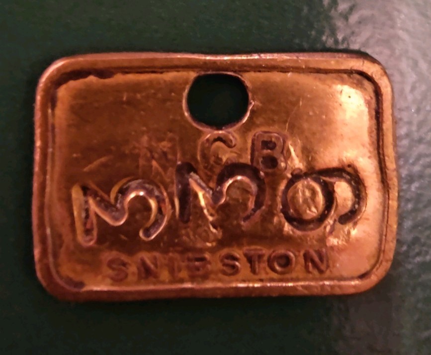 Snibston Colliery Pit Check marked NCB Snibston 339