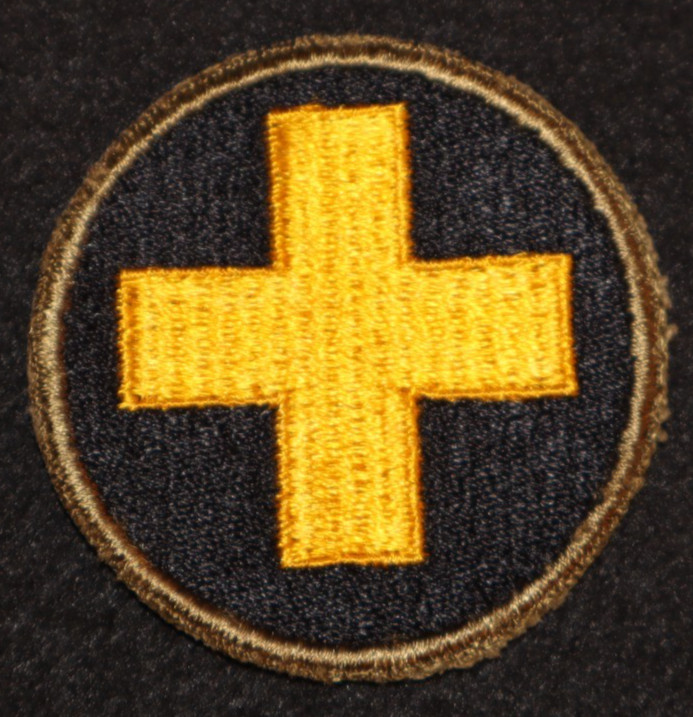 WWII US Army 33rd Infantry "Prairie" Division SSI Shoulder Patch Green Back