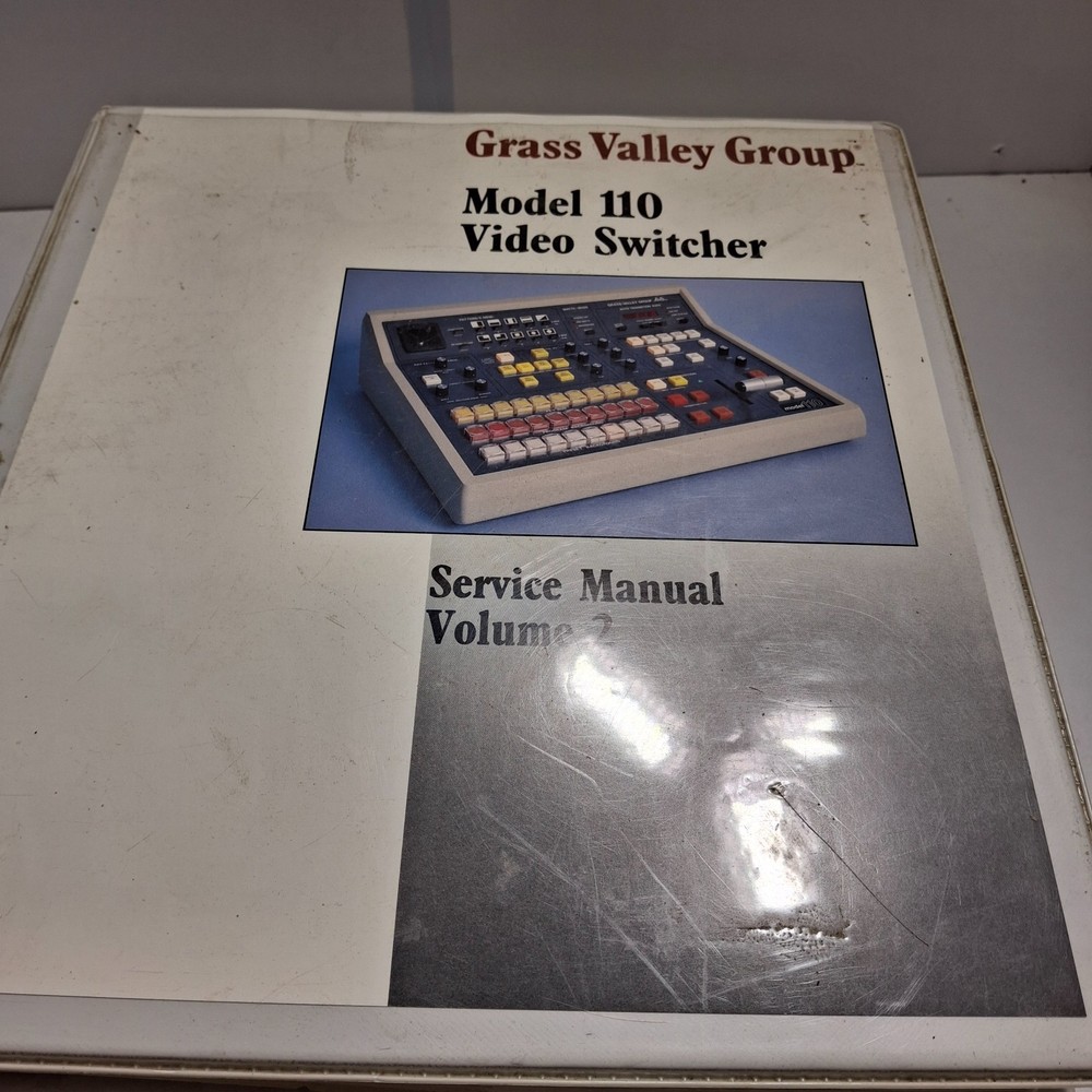 Grass Valley Model 110 Manuals 2‑Volume Set + ABC Notes + Install Planning Guide