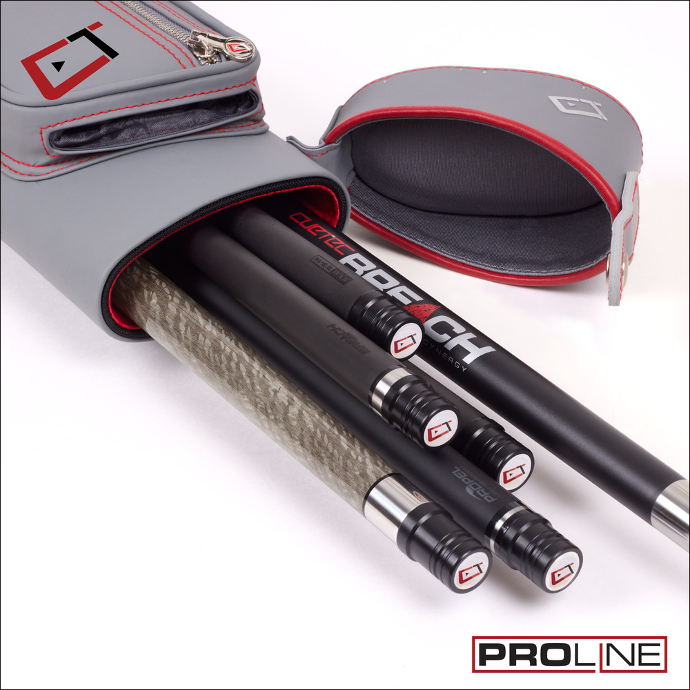 Cuetec Pro Line Gray 2x4 Hard Pool Cue Case
