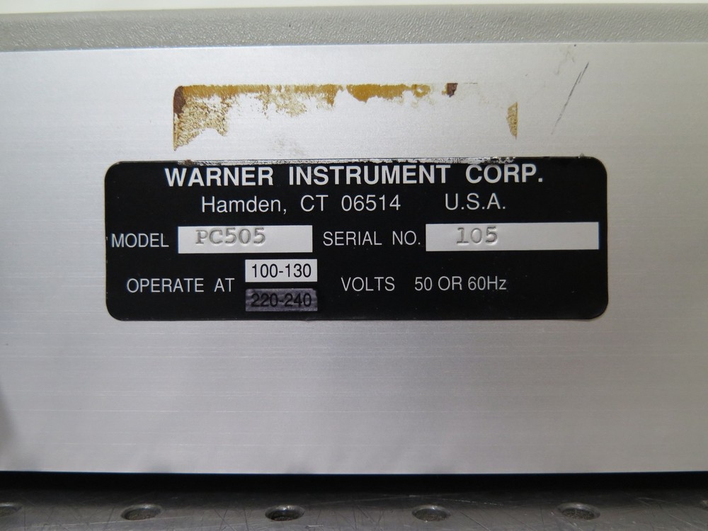 R190641 Warner Instrument PC505 Patch Clamp PC-50p